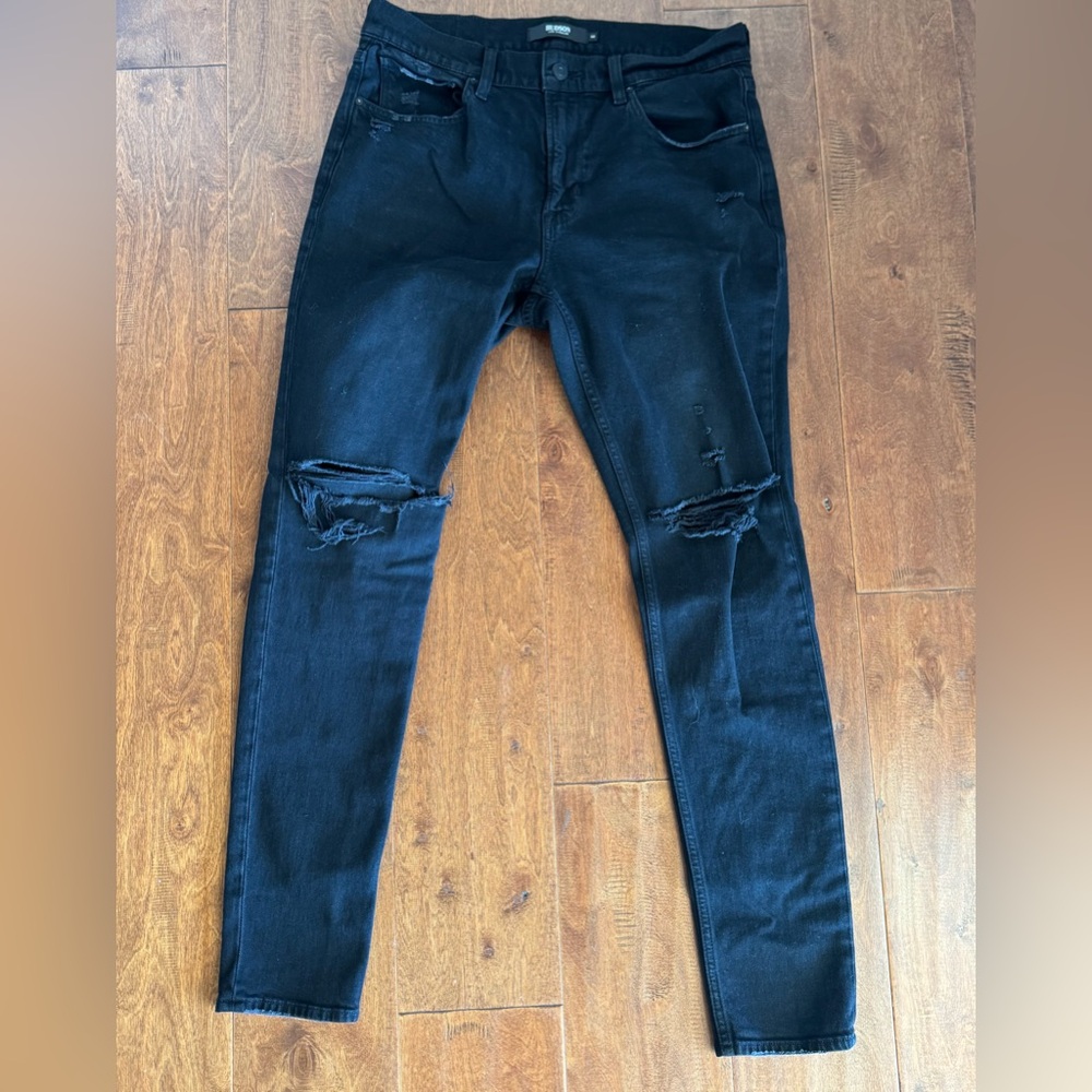 Hudson Jeans Black Ripped Skinny Jeans